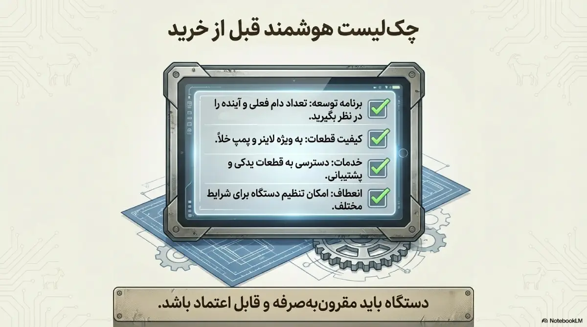 چک لیست انتخاب دستگاه شیردوشی گوسفند و یا بز
