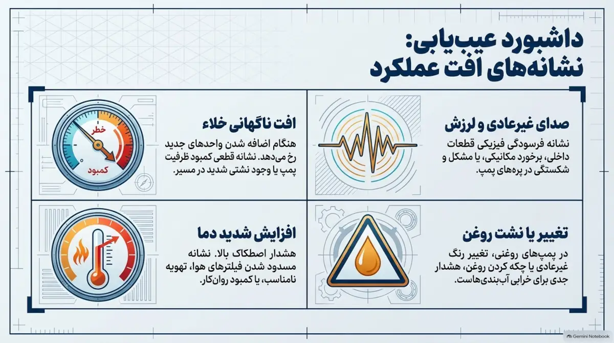 عیب یابی پمپ خلاء شیردوش